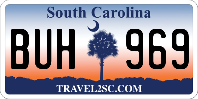SC license plate BUH969