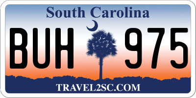 SC license plate BUH975