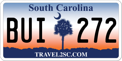 SC license plate BUI272