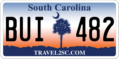 SC license plate BUI482