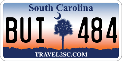 SC license plate BUI484