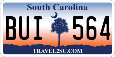 SC license plate BUI564