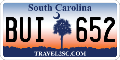 SC license plate BUI652