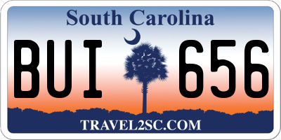 SC license plate BUI656