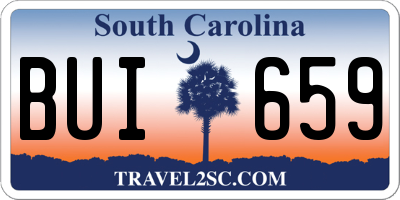 SC license plate BUI659
