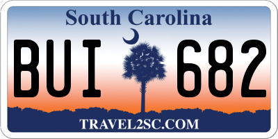 SC license plate BUI682