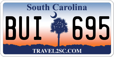 SC license plate BUI695