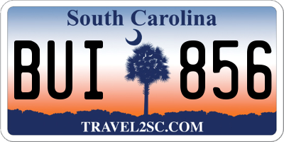 SC license plate BUI856