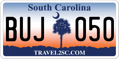 SC license plate BUJ050