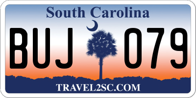SC license plate BUJ079