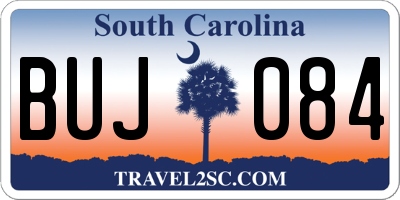 SC license plate BUJ084