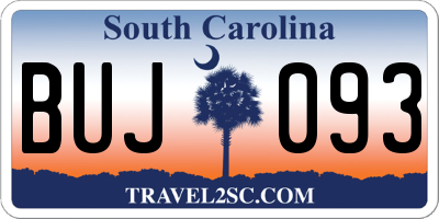 SC license plate BUJ093