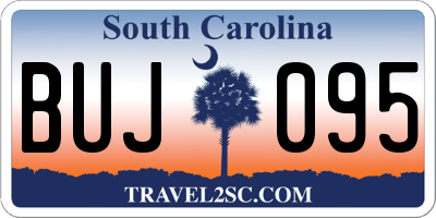 SC license plate BUJ095
