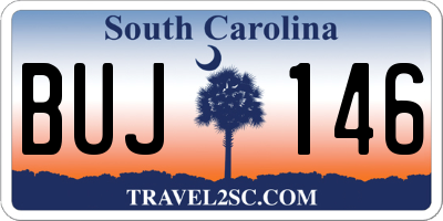 SC license plate BUJ146