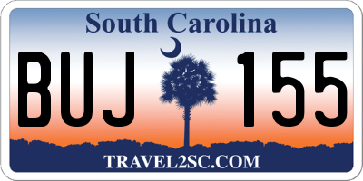 SC license plate BUJ155