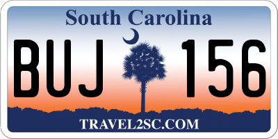 SC license plate BUJ156