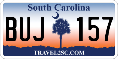 SC license plate BUJ157