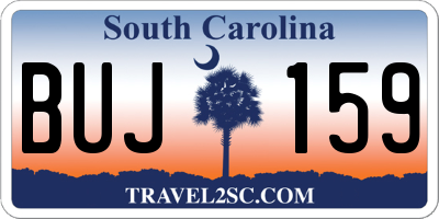 SC license plate BUJ159