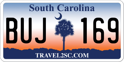 SC license plate BUJ169