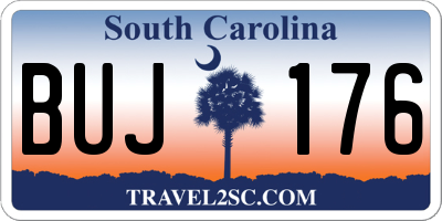 SC license plate BUJ176