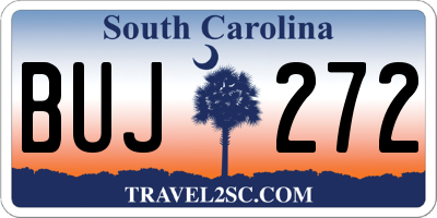 SC license plate BUJ272