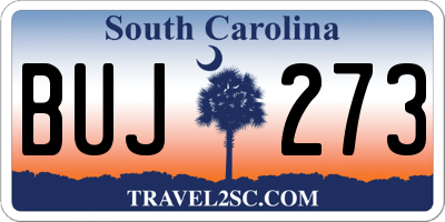 SC license plate BUJ273