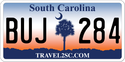 SC license plate BUJ284