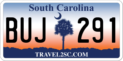 SC license plate BUJ291