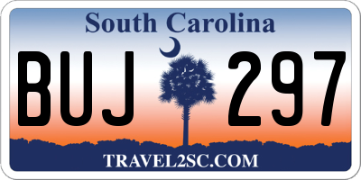SC license plate BUJ297
