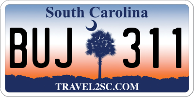 SC license plate BUJ311