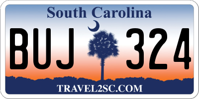 SC license plate BUJ324