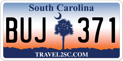 SC license plate BUJ371