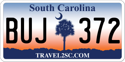 SC license plate BUJ372