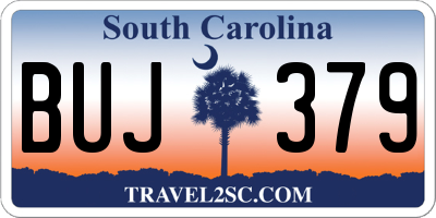 SC license plate BUJ379