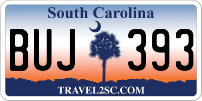 SC license plate BUJ393