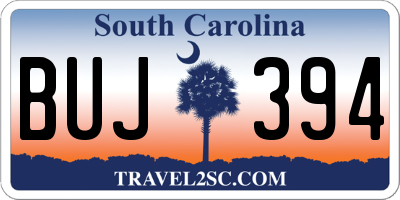 SC license plate BUJ394