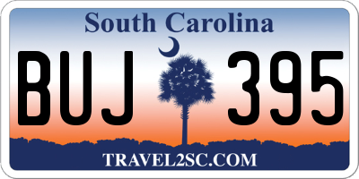SC license plate BUJ395