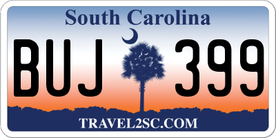 SC license plate BUJ399