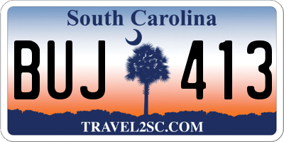 SC license plate BUJ413