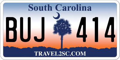 SC license plate BUJ414