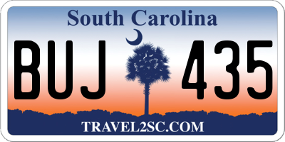 SC license plate BUJ435