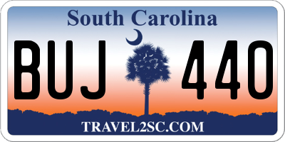 SC license plate BUJ440