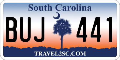 SC license plate BUJ441