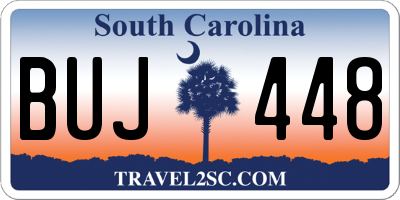 SC license plate BUJ448