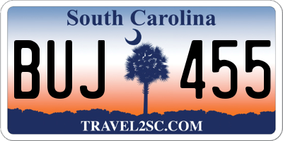 SC license plate BUJ455