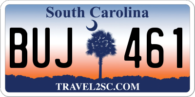SC license plate BUJ461