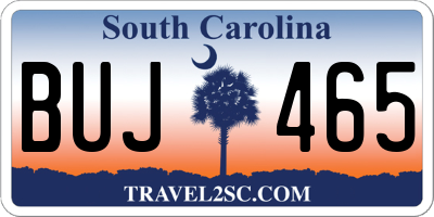 SC license plate BUJ465