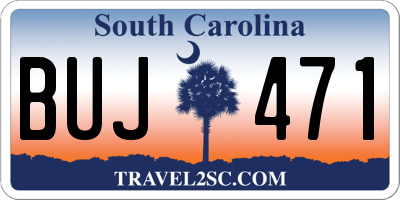 SC license plate BUJ471