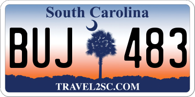 SC license plate BUJ483