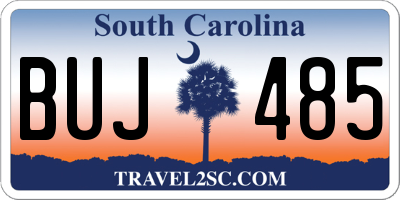 SC license plate BUJ485